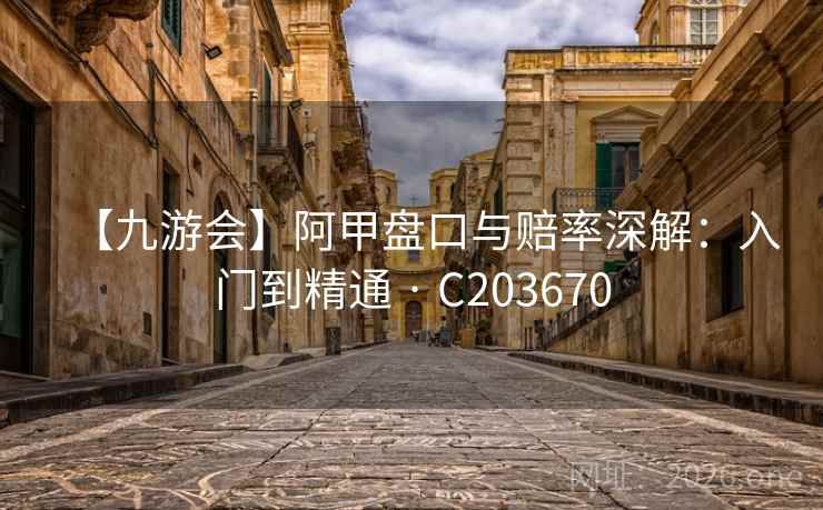 【九游会】阿甲盘口与赔率深解:入门到精通 · C203670 第1张 【九游会】阿甲盘口与赔率深解:入门到精通 · C203670 第1张