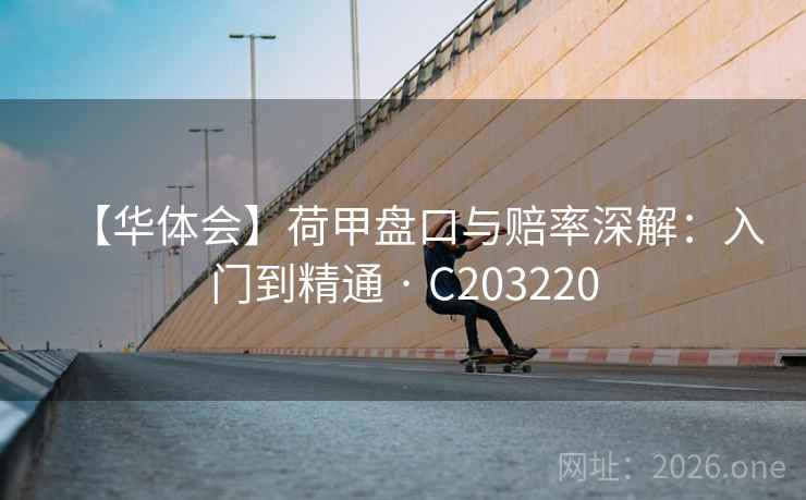 【华体会】荷甲盘口与赔率深解：入门到精通 · C203220