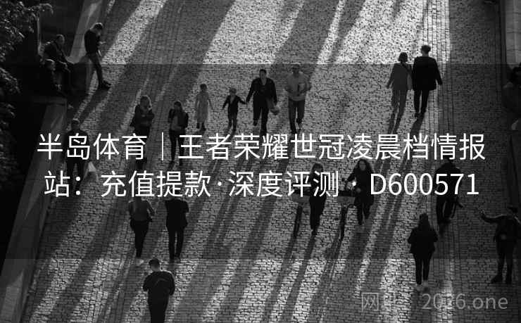 半岛体育｜王者荣耀世冠凌晨档情报站：充值提款·深度评测 · D600571